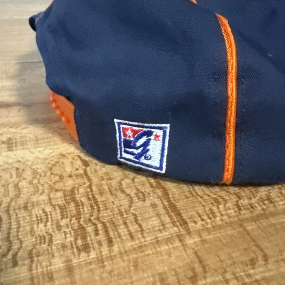 Vintage University Illinois Indian Chief Illiniwek Striped Snapback Hat The Game